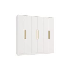 Guarda-Roupa 6 Portas 4 Gavetas Kappesberg Adapt Branco