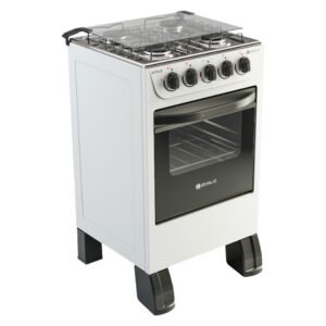 Fogão Braslar New Sirius 4 Bocas Manual Mesa Em Inox Forno Easy Clean - Branco